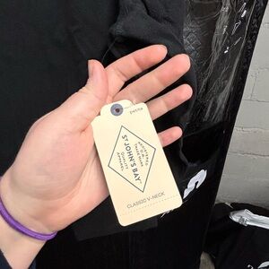 St. John's Bay Black V-Neck Sweater